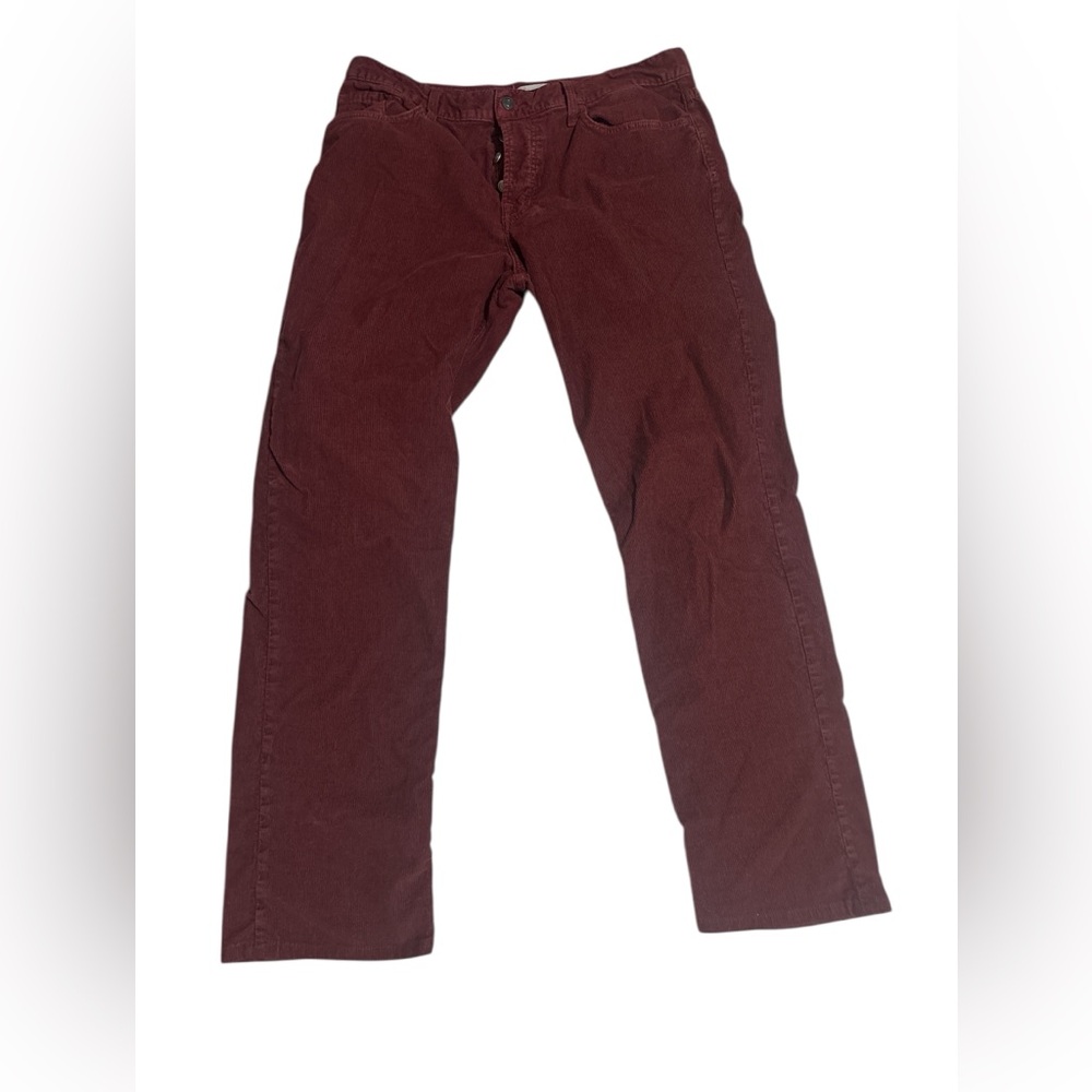 Vince Men's Corduroy Pants in Rich Maroon